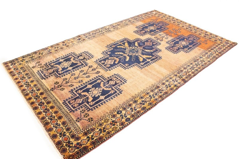 Semi-Antique Tribal Geometric Wide Runner Rug Oriental Muted Carpet 5'5X9'7 ft gallery