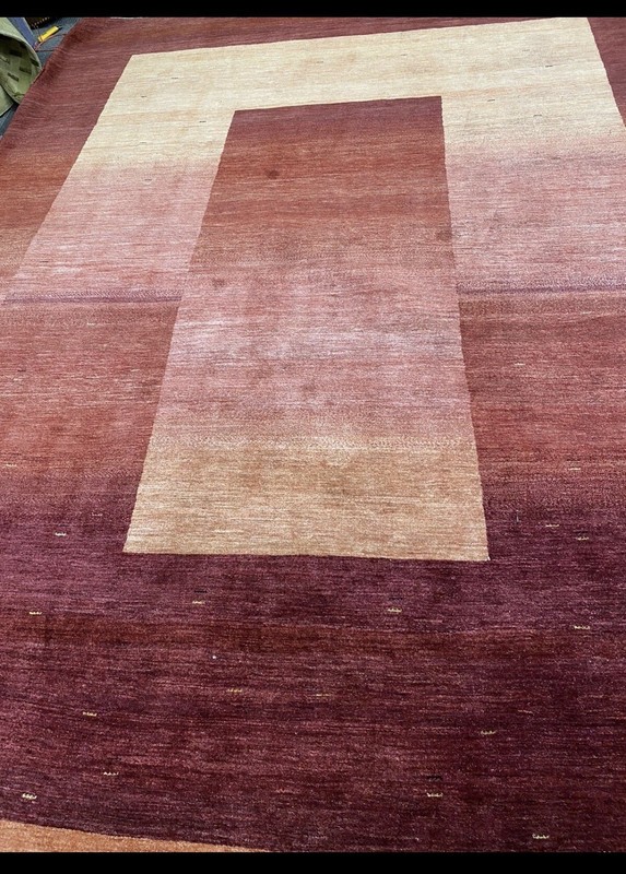 Authentic Area Rug modern hand Knotted 8 X 11 Ft Fine Quality Rust Gabbeh gallery