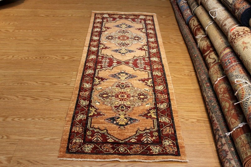 _HERIZ_RUG NEW 2'6" x 7' long HALL RUNNER handmade vegetable dye Oriental rug gallery