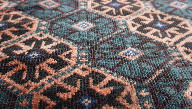 2'9" x 4'9" Antique Tribal Balouchh Hand Knotted Wool Green Amazing Rug gallery
