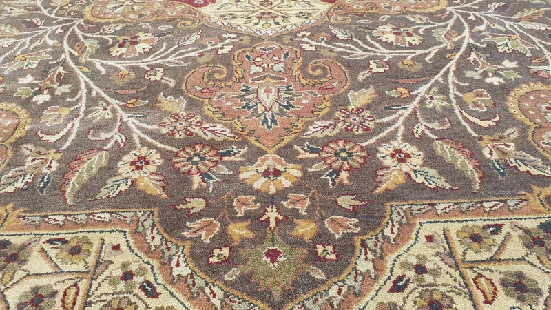 Masterpiece 1940-1950s Vintage Wool Pile Natural Dye Oushak Rug 8x10ft gallery