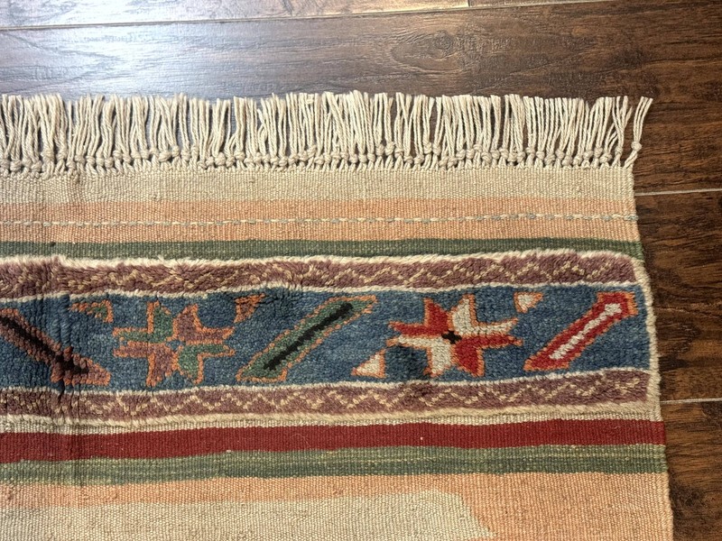 Turkish Kilim Rug 2.5 x 4.7 Flatweave Bohemian Wall Hanging gallery