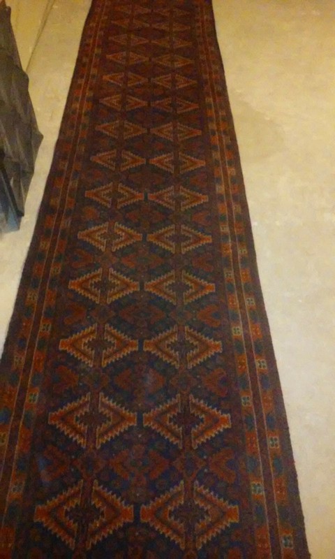 RARE ANTIQUE ORIENTAL KARASTAN RUNNER RUG EARTH TONE COLORS 12'X 29" gallery