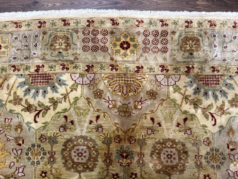 Indo Per'sian Rug 8x10, Indian Rug, Soft Wool Rug, Oushak Style Rug Handmade Rug gallery