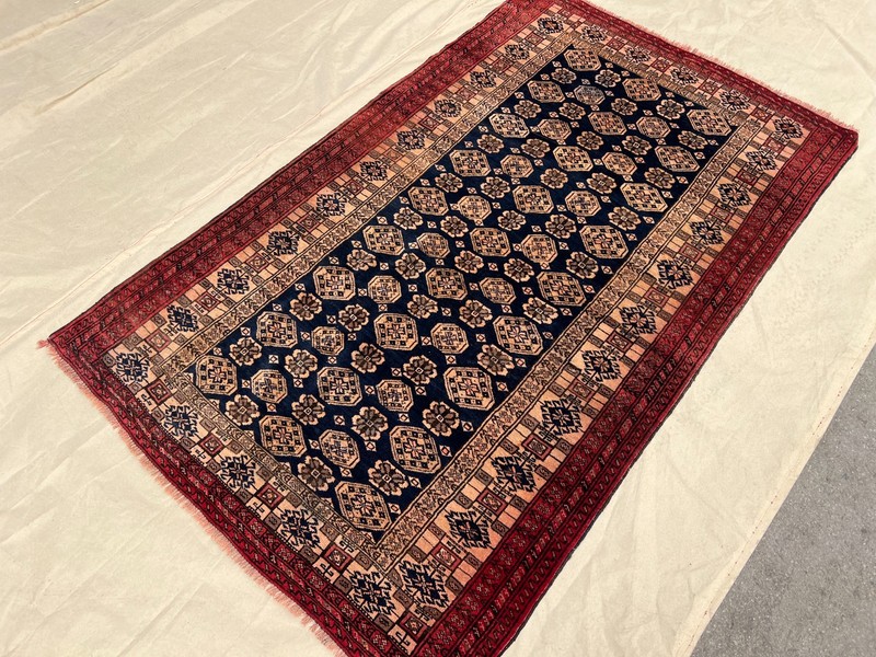 Antique Hand Knotted Afghan Baluchi Rug 4x6 ft Traditional Nomadic Tribal Carpet gallery