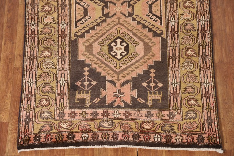 Geometric Traditional Muted 11 ft. Runner Rug 4x11 Wool Handmade Carpet gallery