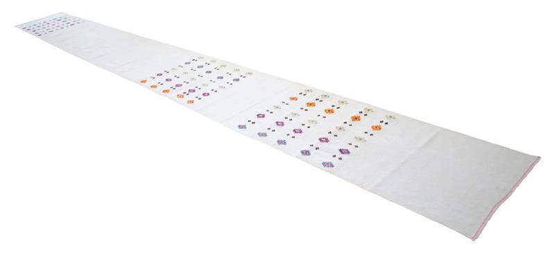 2.6x23 ft Runner Rug Hand Made Extra Long Hallway Decor Cotton Stair Runner gallery