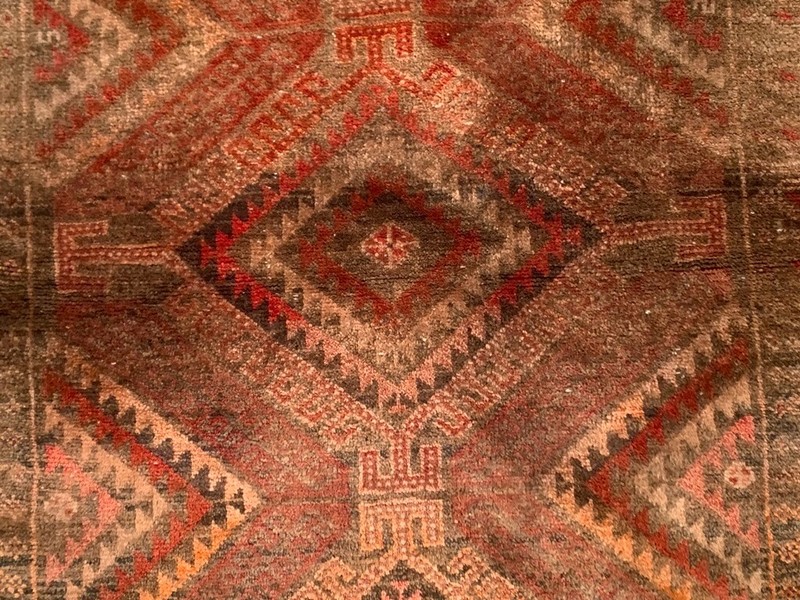 Vintage Afghan Rug Hand Knotted Balouch Design Wool Area Rug 3x5 ft Free Ship gallery
