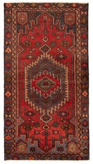 Vintage 3’9″ x 6’11” Traditional Hand Knotted Vegetable Dye Wool Area Rug