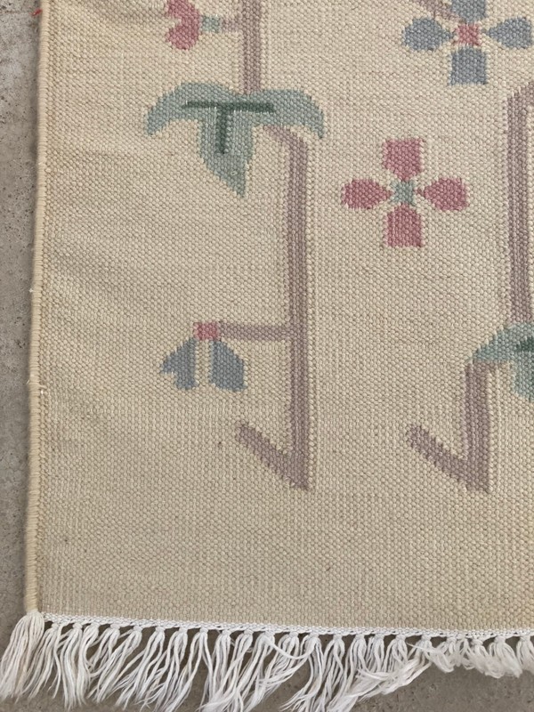 Vintage Traditional Handmade Romanian Bessarabian Wool Kilim Rug 180x126 cm gallery