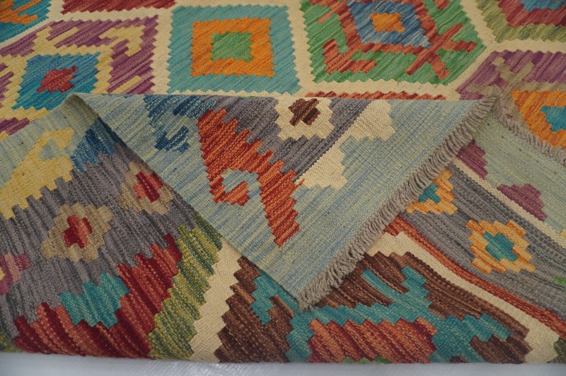5x7 Afghan Multicolor Hand Woven Wool Tribal Area Rug 4'10"x6'3" gallery