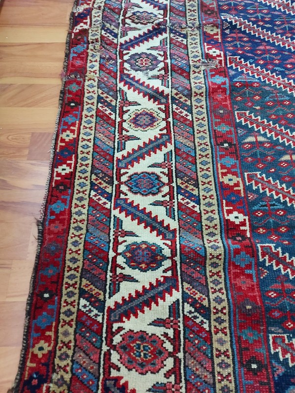 Antique Persean Tebbriz Rug Oriental 200 Years Old Unique Rug Fragment Rug gallery