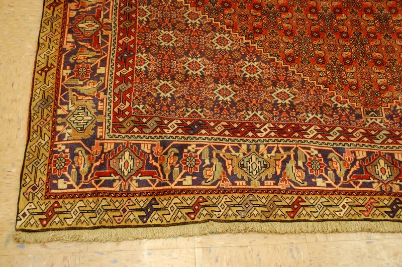 NATURAL WOOL Old Oriental Rugs,Hand Woven,knotted size Approximately6'9" x 10'5" gallery