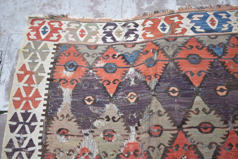 Auth: 18th C Antique Turkish Rug 62'' x 166'' Rare Collector's Item Konia Rug gallery