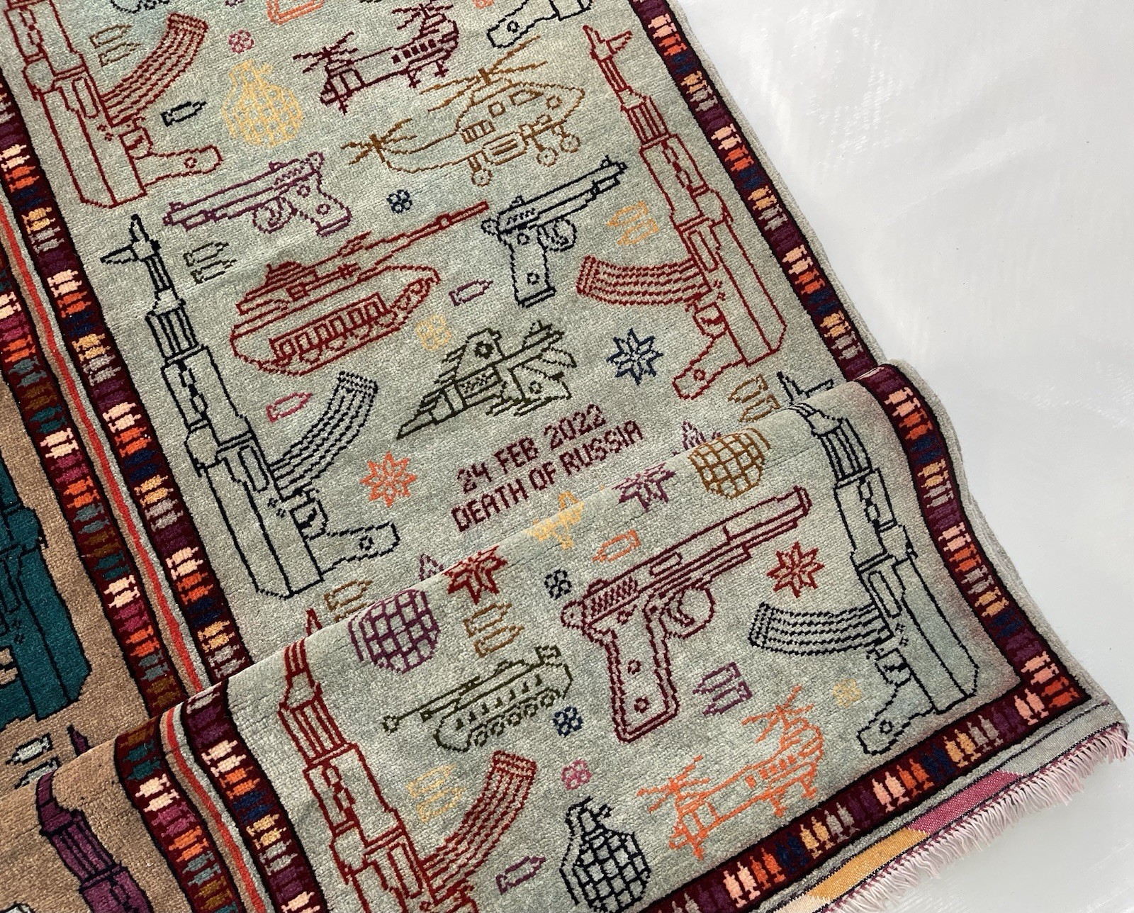 #617 Afghan War Rug Large Rug Beautifully Made Wool Rug Handicrafts 300x210 Cm gallery