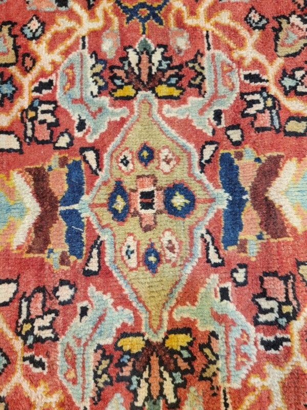Antique Oriental Hand-Knotted Wool Area Rug Collectible Mahal Red 7'2" x 9'8" gallery