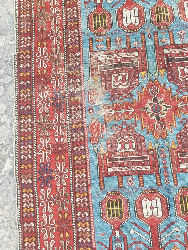 Vintage Hand Made Traditional Rug Oriental Wool Multicolor Carpet 177x128 cm gallery