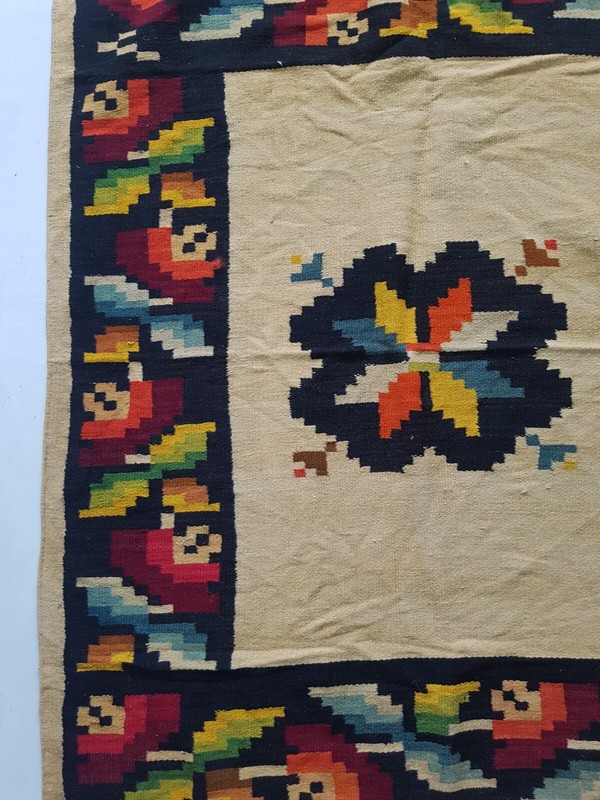 Vintage Handmade Traditional Native American Kilim Floor Rug Carpet 190x125 cm gallery