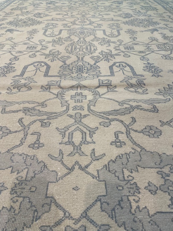 Antique Oriental Hand-Knotted Wool Area Rug Turkish Oushak 8'1" x 9'11" gallery