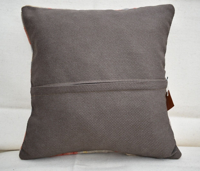 16''x16'' Decorative Handmade Turkish Kilim Pillow Cover Sofa Rug Cushion Cover gallery