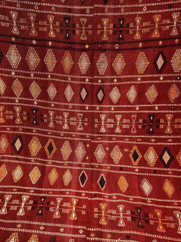Vintage Manisa Alasehir Cicim Kilim Rug from Turkey (156 cm x 265 cm)