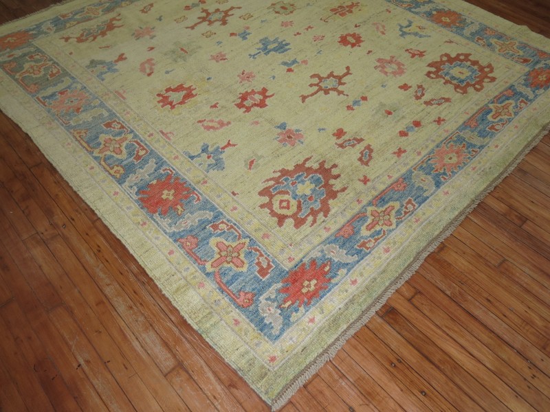 Modern Turkish Oushak Ushak Rug Size 8'5''x8'7'' gallery