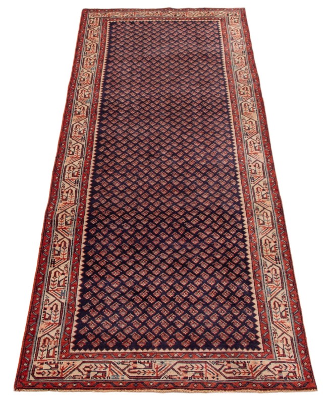 3'2" x 9'10" Vintage Hand-knotted Runner Rug Traditional Oriental Wool Carpet gallery