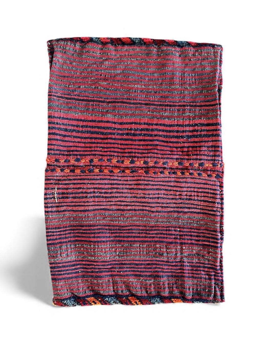 Tribal Saddle Bag red and blue geometric circa 1920 1930s gallery