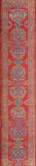 3’x34′ Antique Large Scale Tribal Arts and Crafts Design Red Turkish Oushak