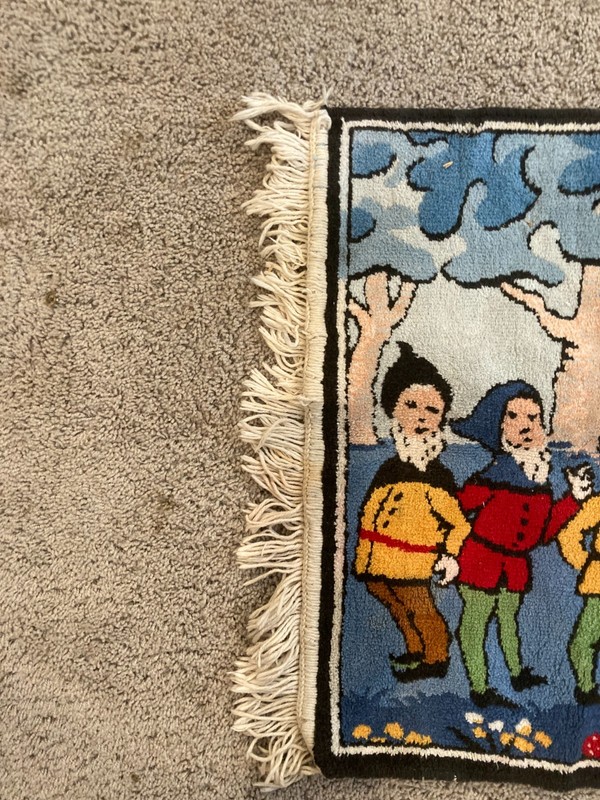 Vintage Snow White Seven Dwarves Fairy Tale Tapestry Rug Runner Brothers Grimm gallery