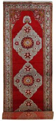 Handmade vintage Turkish Oushak runner 3.6′ x 11.1′ (110cm x 340cm) 1940s – 1C51