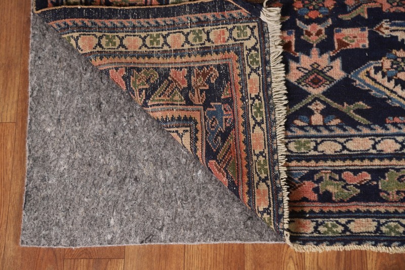 Antique Rug 4x6 ft. Navy Blue Kazak Vegetable Dye Handmade Living Room Area Rug gallery