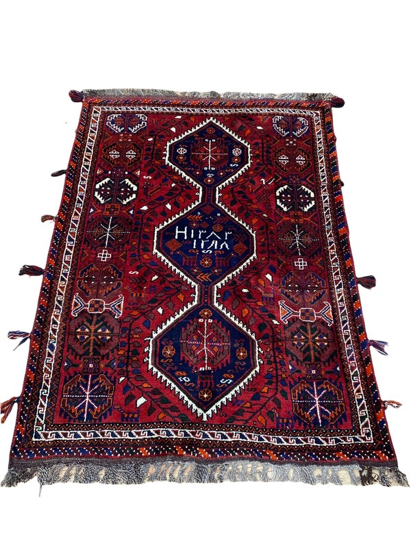 Authentic Dated Handknotted area Rug 4’X6’ Shira z Caucasian, Vegetable Dye wool gallery