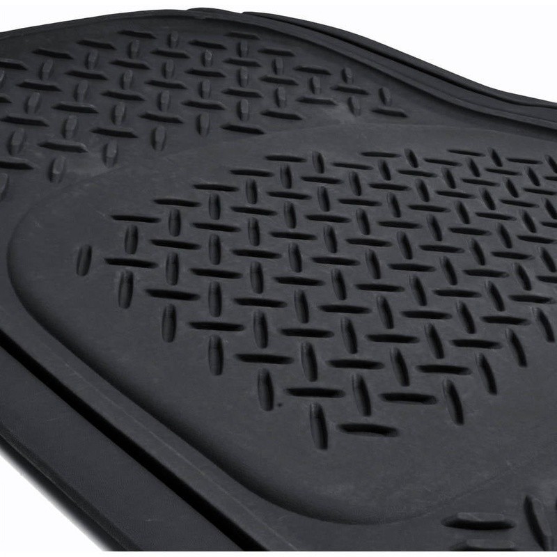 Heavy Duty Rubber Floor Mats Trim to Fit All Weather Non Slip 3 Piece Set New gallery