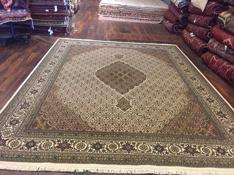On Sale Genuine Hand Knotted Indo Oushak Fish Geometric Area Rug Carpet 8x10,29 gallery