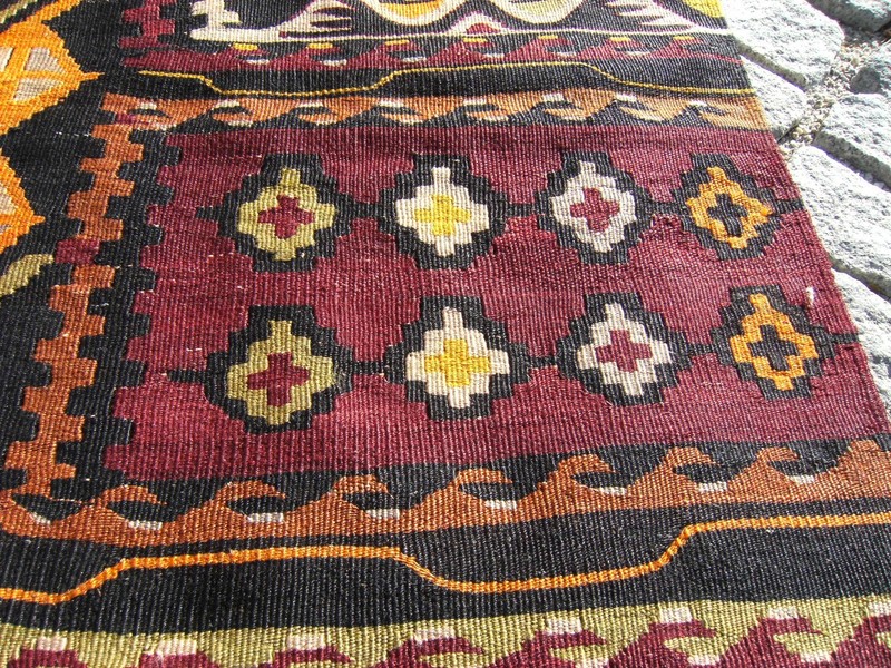 Vintage Hand Woven Kilim 36'' x 62'' Anatolian Flat Woven Nomadic Area Rug gallery