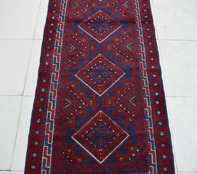 2'4 x 8'1 ft Handmade afghan tribal mushvani wool runner rug, hallway runner rug gallery