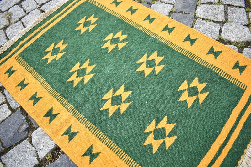 Caucasian Rug 26'' x 39'' Small Kabbeh Rug Flat Woven Rug Home Decor Wool Rug gallery