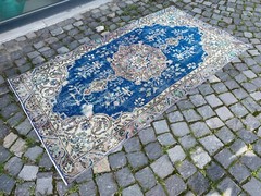 Wool rug, Area rug, Vintage rug, Turkish rug, Bohemian rug 3,4 x 6,3 ft