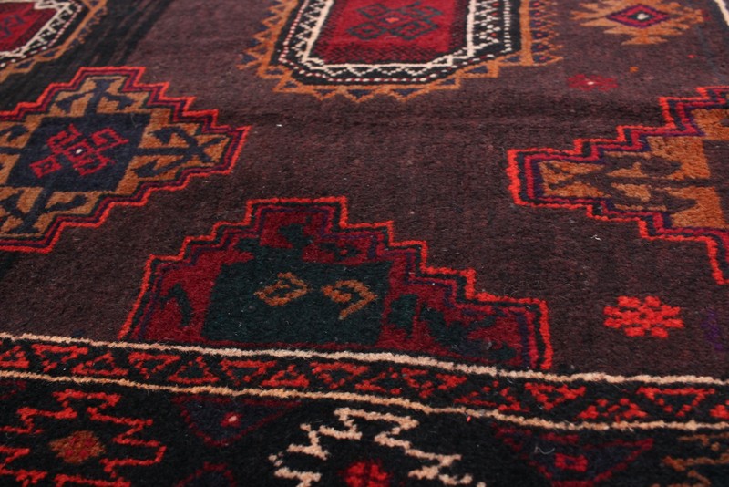Vintage Hand-Knotted Area Rug 4'7" x 9'2" Traditional Oriental Wool Carpet gallery