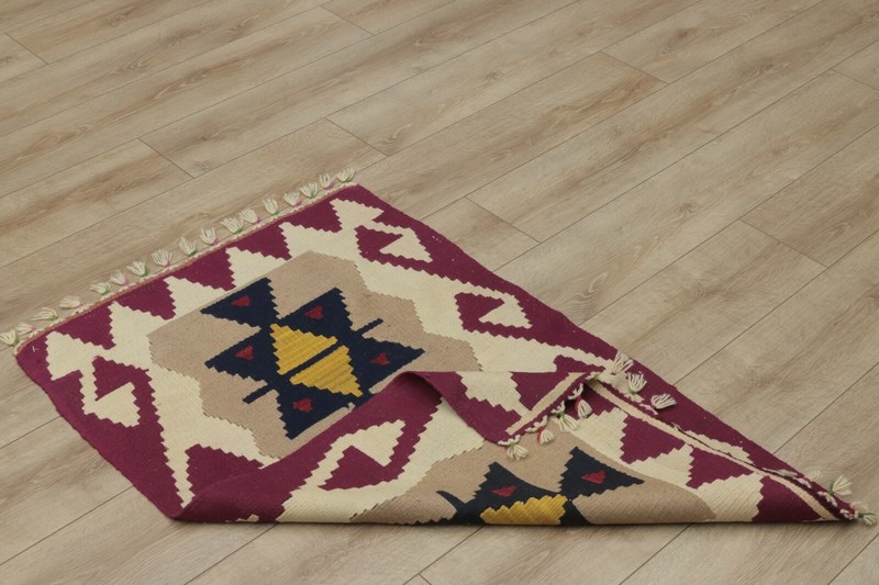 Traditional Vintage Handwoven Kilim Rug Tribal Ethnic Cappadocia Carpet 2x4 ft gallery