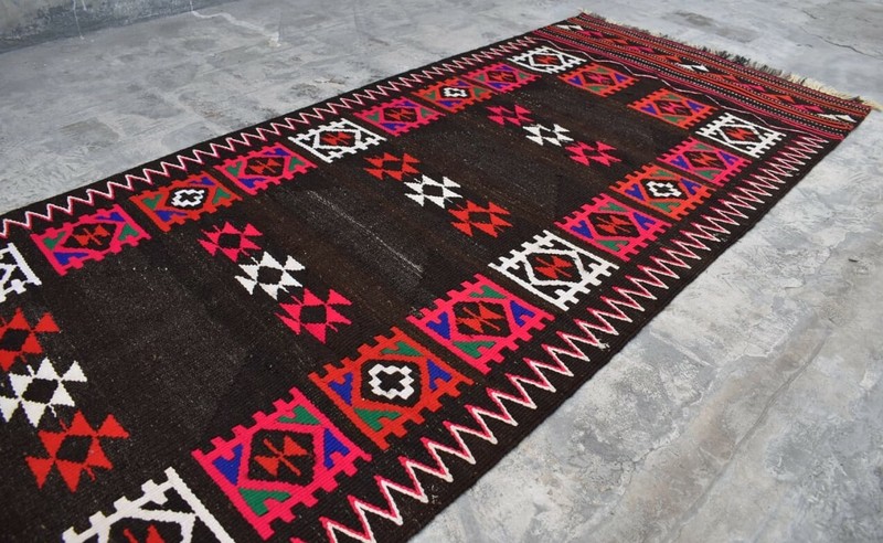 3'1 x 9'7 Ft Handmade vintage afghan qalaino kilim runner rug, Tribal rug runner gallery