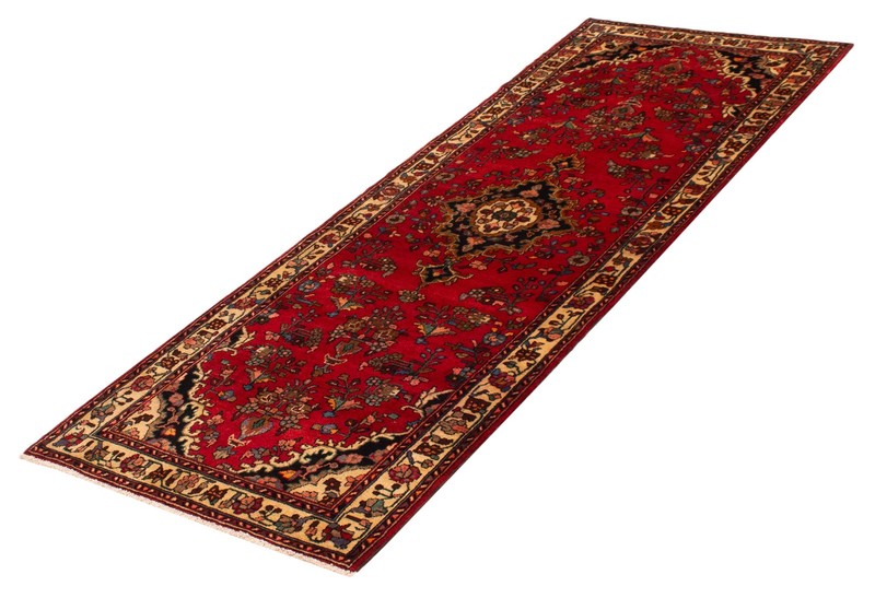 3'6" x 9'7" Vintage Hand-knotted Runner Rug Traditional Oriental Wool Carpet gallery