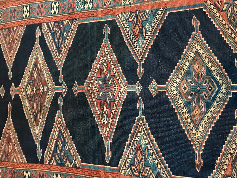 Unique Antique Tribal kurd Veramin Runner Collectors Runner 4x11ft circa 1880 gallery