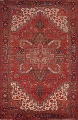 Handmade Red Wool Vegetable Dye Area Rug Dining Room Traditional Carpet 9×12