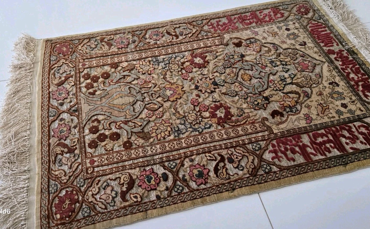 FINE 100% SILK GENUINE SOUF HEREKE TURKISH RUG RAISED PILE & METAL YARN gallery