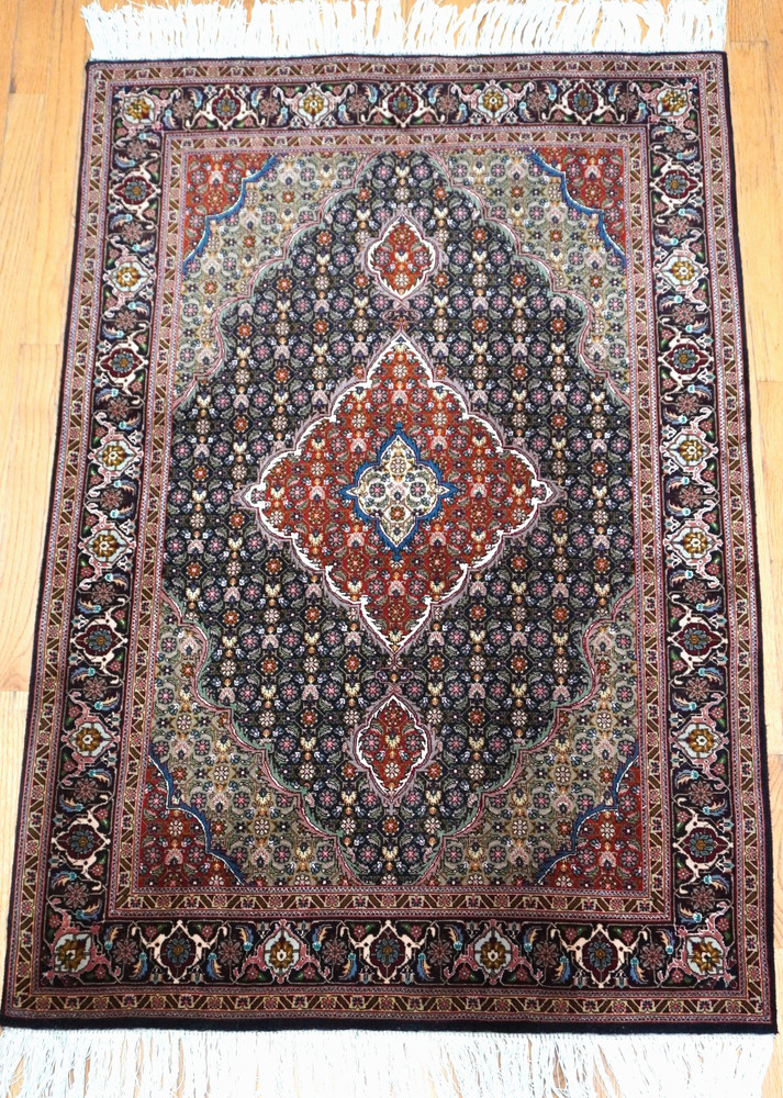 Phenomenal Tabrizz Silk Wool Hand Knotted Premium Quality Oriental Rug 3'4"x 5'