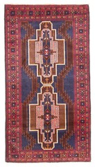 Vintage Hand-Knotted Area Rug 2’9″ x 5’1″ Traditional Oriental Wool Carpet