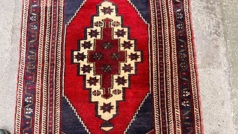 3'2'' X 5'2'' Vintage Carpet Natural Village Rug Handmade Rug.SKU:T1736 gallery