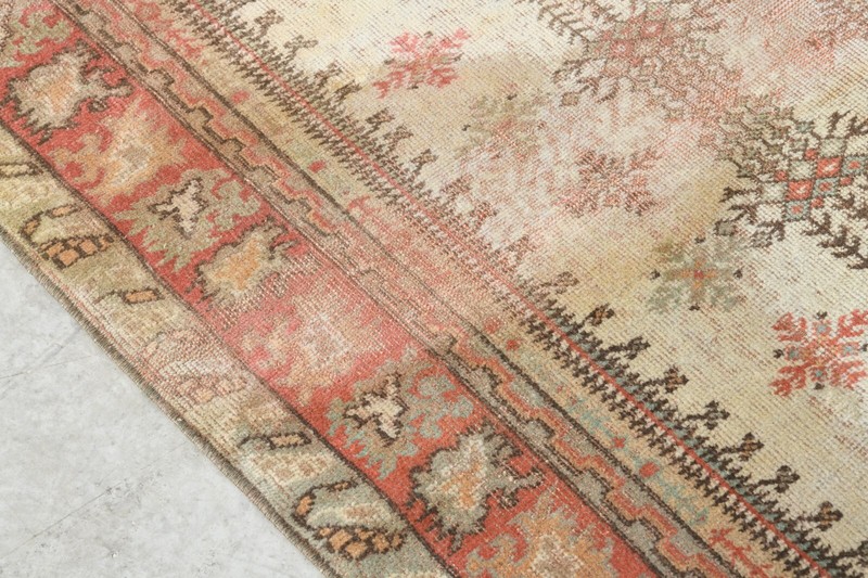 Oushak Runner Rugs Turkish Hand-Knotted Hallway Carpet Vintage Rug 3x11 ft 1174 gallery